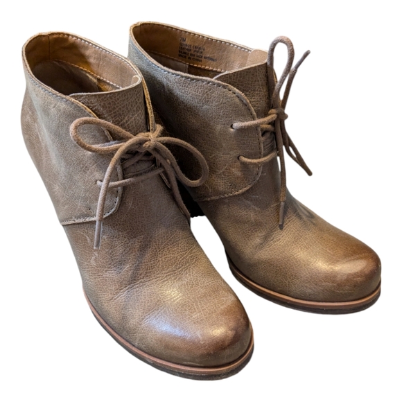 Korks by Kork-Ease Roana Heeled Lace-up Ankle Boots in Tan Size 7 - Picture 3 of 7